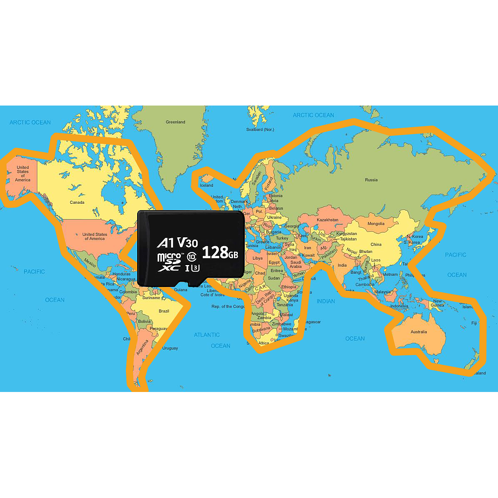 SD-128 Gb - World RoadMaps